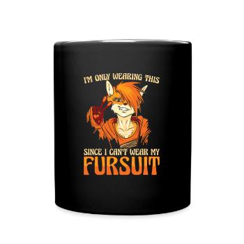 Furry Fandom Fursuits Funny - Full Colour Mug - black - Front