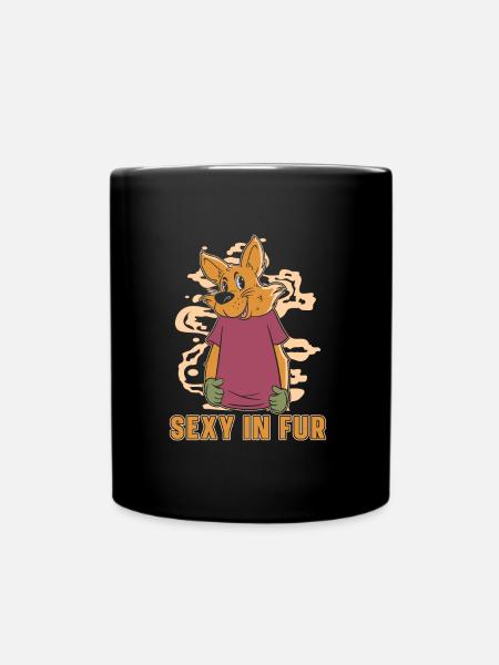 Furry Fandom Fursuits Witzig - Tasse einfarbig - Schwarz