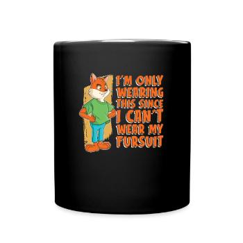Furry Fandom Fursuits Humor - Full Colour Mug - black - Front