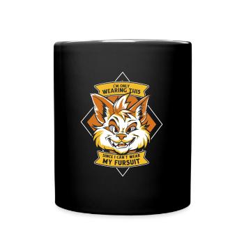 Furry Fandom Fursuits - Full Colour Mug - black - Front