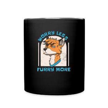 Furry Fandom Fursuits Lustig - Tasse einfarbig - Schwarz - Vorne