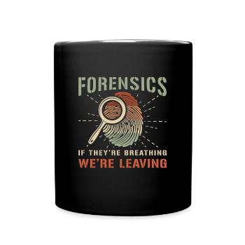 Criminalistique médico-légale s’il s’agit de criminologie - Mug uni - noir - Devant