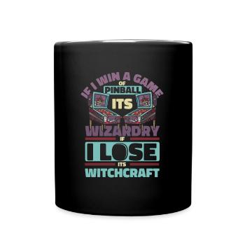 Pinball Funny Pinball Wizard - Full Colour Mug - black - Front