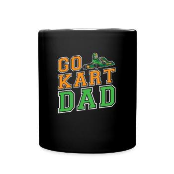 Go karting karting kart driver dad - Full Colour Mug - black - Front