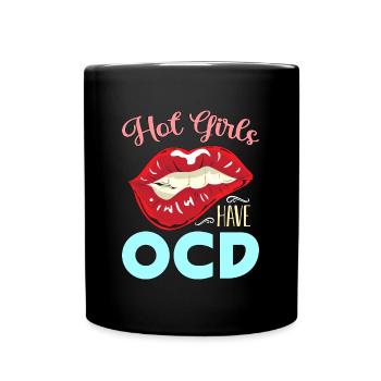 Santé mentale Les filles chaudes ont une sensibilisation à la santé TOC - Mug uni - noir - Devant