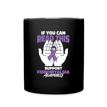Fibromyalgia rheumatism hands - Full Colour Mug - black - Front