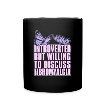Fibromyalgie rhumatisme papillon - Mug uni - noir - Devant