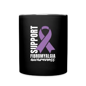 Fibromyalgie Rheuma Unterstützung - Tasse einfarbig - Schwarz - Vorne