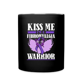 Fibromyalgie rhumatisme papillon - Mug uni - noir - Devant