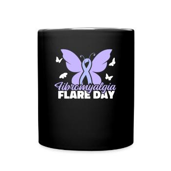 Fibromyalgie rhumatisme papillon - Mug uni - noir - Devant