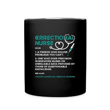 Correctional Nurse A Person Who Solves Thin Silver - Tasse einfarbig - Schwarz - Vorne