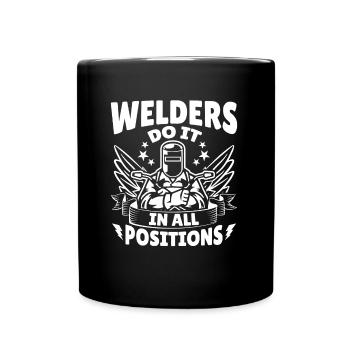 Schweißer Schlosser - Tasse einfarbig - Schwarz - Vorne