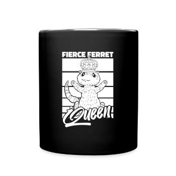 Ferret polecat queen - Full Colour Mug - black - Front