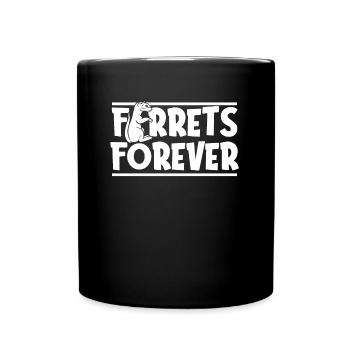 Ferret polecat forever - Full Colour Mug - black - Front