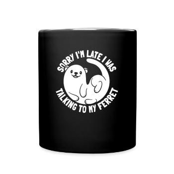 Frettchen Iltis Niedlich - Tasse einfarbig - Schwarz - Vorne