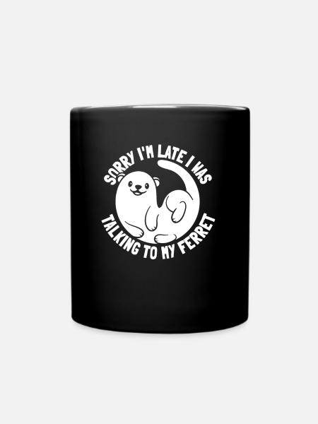 Frettchen Iltis Niedlich - Tasse einfarbig - Schwarz