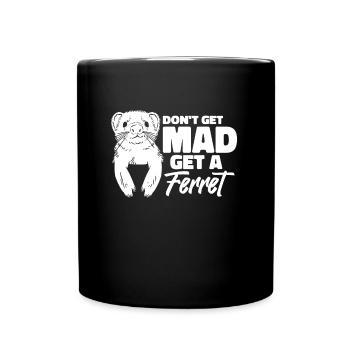 Ferret polecat cute - Full Colour Mug - black - Front