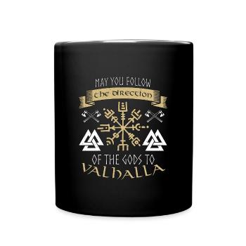 Norse Mythology Short May You Follow Mystic Runes - Tasse einfarbig - Schwarz - Vorne
