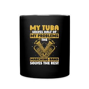 Fanfare Procession Tuba Funny - Full Colour Mug - black - Front