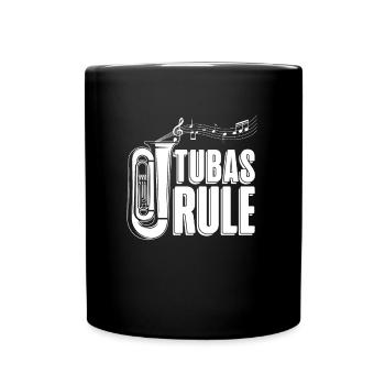Fanfarenzug Tuba Regel - Tasse einfarbig - Schwarz - Vorne