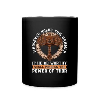Norse Mythology Whoever Holds This Viking Runes - Tasse einfarbig - Schwarz - Vorne