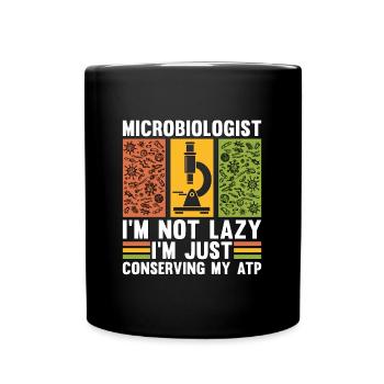 Microbiologiste Je ne suis pas paresseux im juste Microbiologie - Mug uni - noir - Devant