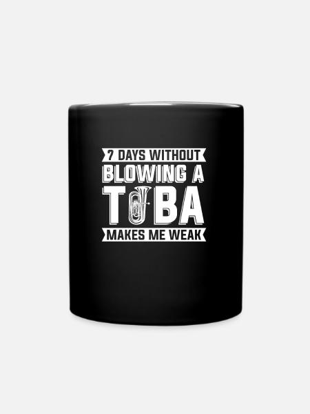 Fanfarenzug Tuba Witzig - Tasse einfarbig - Schwarz