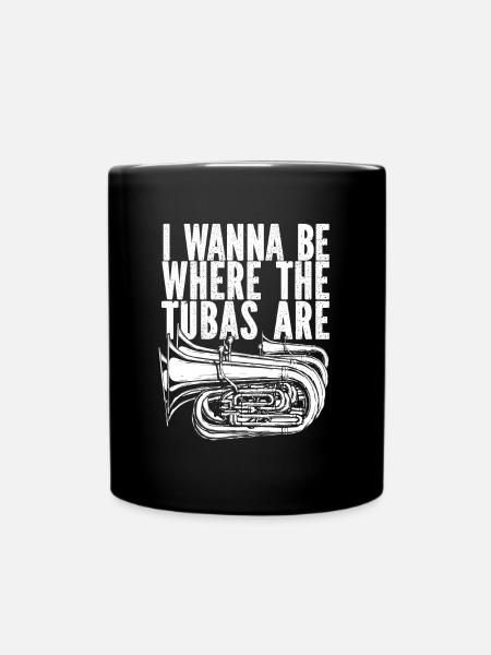 Fanfarenzug Tuba Lustig - Tasse einfarbig - Schwarz