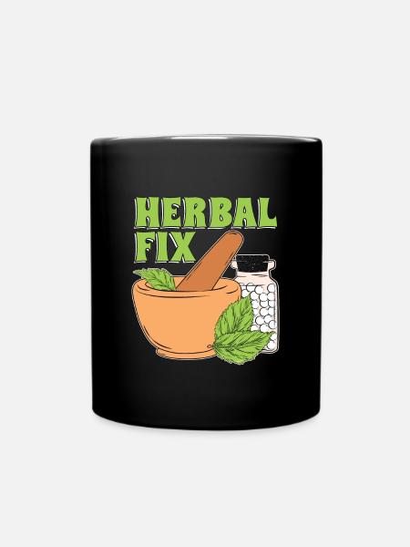 Herbalism Herbal Fix Apothecary Herbs Herbalist - Full Colour Mug - black