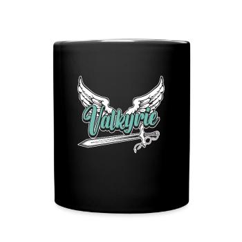 Valkyrie Loves Norse Mythology Nordic Viking Woman - Tasse einfarbig - Schwarz - Vorne