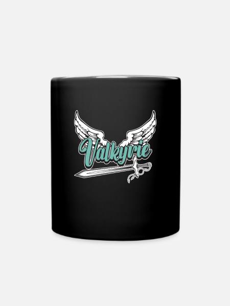 Valkyrie aime la mythologie nordique Femme viking nordique - Mug uni - noir
