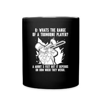 Minstrel Trombone Funny - Full Colour Mug - black - Front