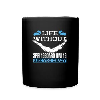 Diving Jumper Funny - Full Colour Mug - black - Front