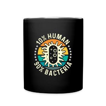 Microbiologiste 10% humain 90% bactéries Microbiologie - Mug uni - noir - Devant