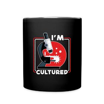 Microbiologist I'm Cultured Microscope Scientist - Full Colour Mug - black - Front