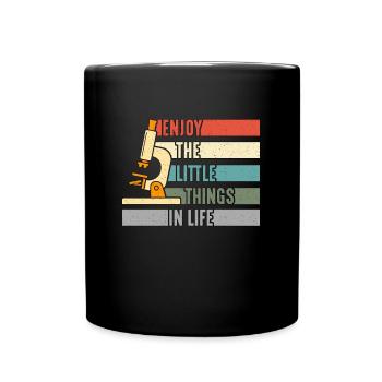 Microbiologiste Enjoy Little Things Rétro Scientist - Mug uni - noir - Devant