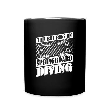 Diving Diving Boy - Full Colour Mug - black - Front