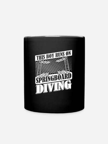 Diving Diving Boy - Full Colour Mug - black