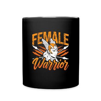 Valkyries Female Warrior Viking Woman Scandinavian - Full Colour Mug - black - Front