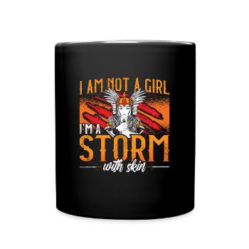 Valkyries Je ne suis pas une fille Je suis une tempête Viking nordique - Mug uni - noir - Devant