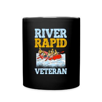 Rafting Veteran Wildwasser Rafting - Tasse einfarbig - Schwarz - Vorne
