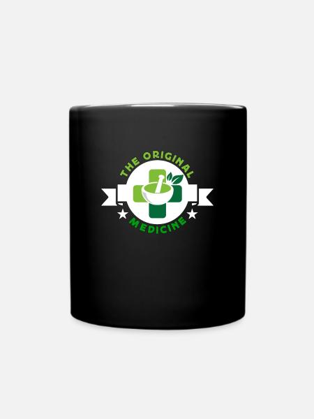 Herbalism The Original Medicine Herbal Herbalist - Full Colour Mug - black