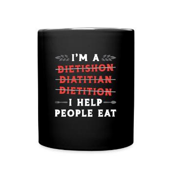 Diététiste Je suis un coach de santé diététique diatitien - Mug uni - noir - Devant