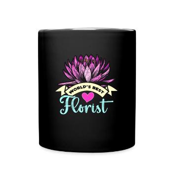 Florist World's Best Florist Flower Shop Floristry - Full Colour Mug - black - Front