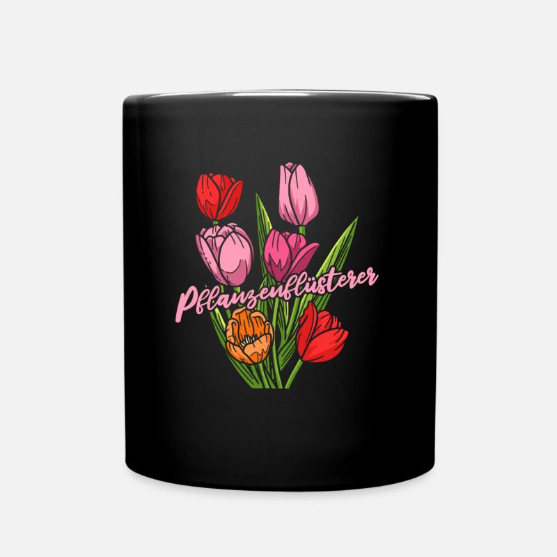 Tulpen - Tasse einfarbig - Schwarz