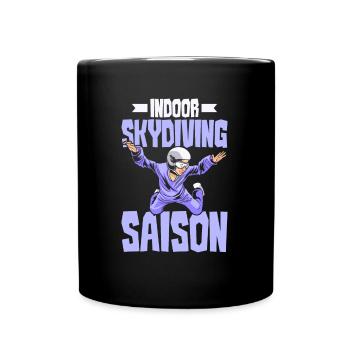 Parachutisme intérieur Indoor Fallschirmspringen - Mug uni - noir - Devant