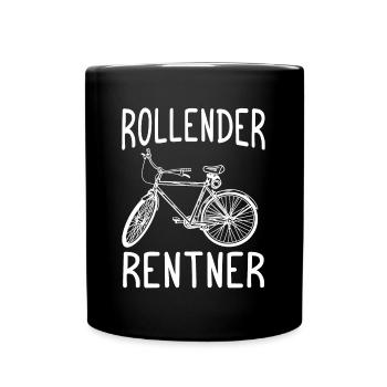 Radfahrer Mountainbike Fahrrad - Tasse einfarbig - Schwarz - Vorne