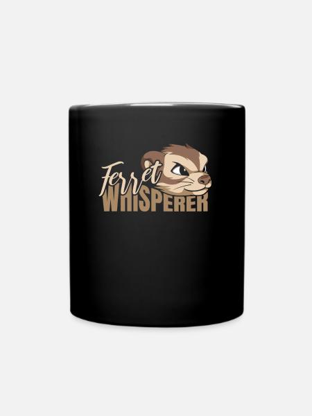Frettchen Iltis Niedlich - Tasse einfarbig - Schwarz