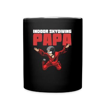 Parachutisme intérieur Papa Indoor Fallschirmspringen - Mug uni - noir - Devant