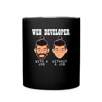 Web Entwickler Webdeveloper Witzig - Tasse einfarbig - Schwarz - Vorne
